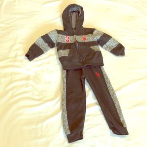 US Polo Assn. 4T hoodie and sweatpants set